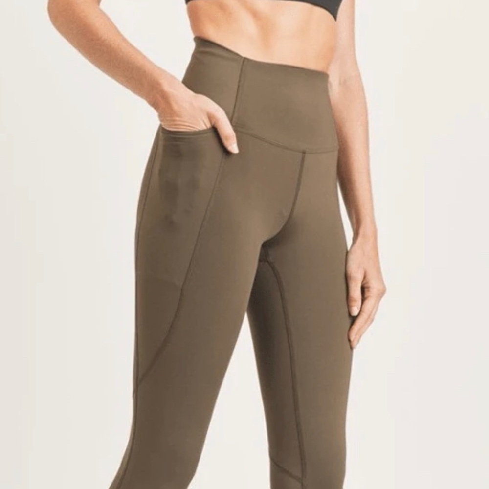 High Waistband Side Pockets Compression Leggings